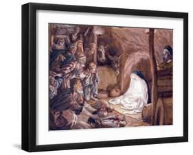 The Adoration of the Shepherds, Illustration for 'The Life of Christ', C.1886-94-James Tissot-Framed Giclee Print