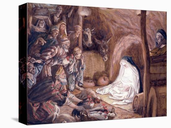 The Adoration of the Shepherds, Illustration for 'The Life of Christ', C.1886-94-James Tissot-Stretched Canvas