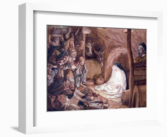 The Adoration of the Shepherds, Illustration for 'The Life of Christ', C.1886-94-James Tissot-Framed Giclee Print