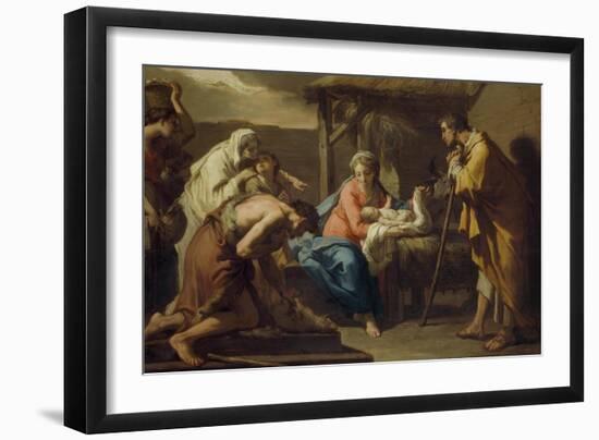 The Adoration of the Shepherds, Post 1798-Gaetano Gandolfi-Framed Premium Giclee Print