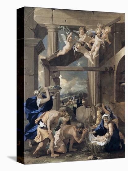 The Adoration of the Shepherds-Nicolas Poussin-Stretched Canvas