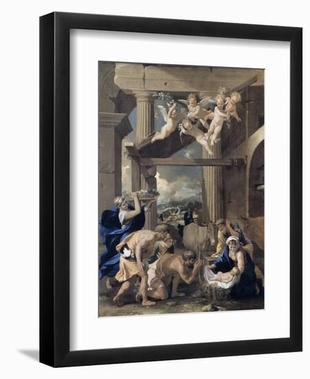 The Adoration of the Shepherds-Nicolas Poussin-Framed Giclee Print