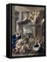 The Adoration of the Shepherds-Nicolas Poussin-Framed Stretched Canvas