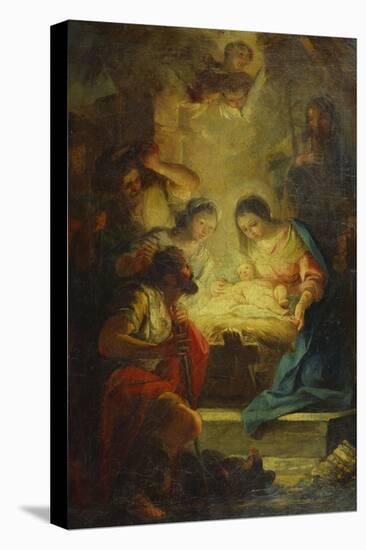 The Adoration of the Shepherds-Corrado Giaquinto (Follower of)-Stretched Canvas