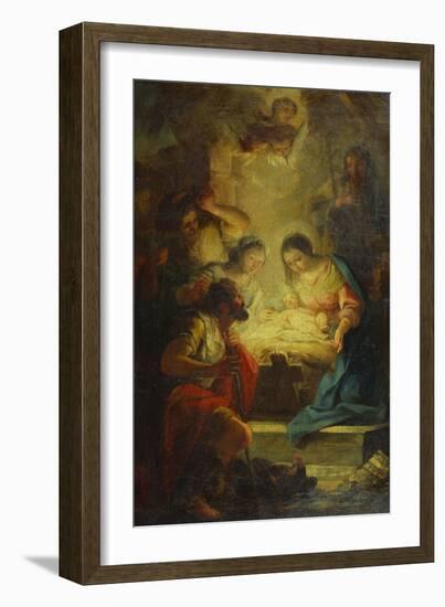 The Adoration of the Shepherds-Corrado Giaquinto (Follower of)-Framed Giclee Print