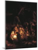 The Adoration of the Shepherds-Rembrandt van Rijn-Mounted Art Print