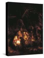 The Adoration of the Shepherds-Rembrandt van Rijn-Stretched Canvas