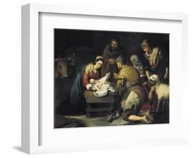 The Adoration of the Shepherds-Bartolome Esteban Murillo-Framed Art Print