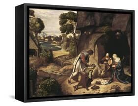 The Adoration of the Shepherds-Giorgione-Framed Stretched Canvas