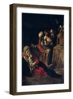 The Adoration of the Shepherds-Caravaggio-Framed Art Print