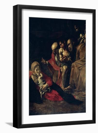 The Adoration of the Shepherds-Caravaggio-Framed Art Print