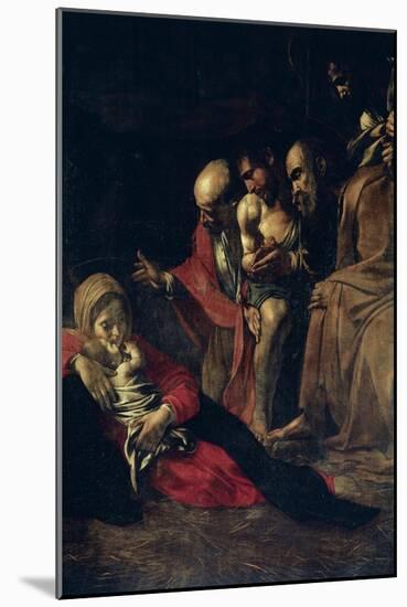 The Adoration of the Shepherds-Caravaggio-Mounted Art Print