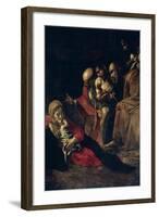 The Adoration of the Shepherds-Caravaggio-Framed Art Print