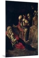 The Adoration of the Shepherds-Caravaggio-Mounted Art Print