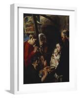 The Adoration of the Shepherds-Jacob Jordaens-Framed Giclee Print