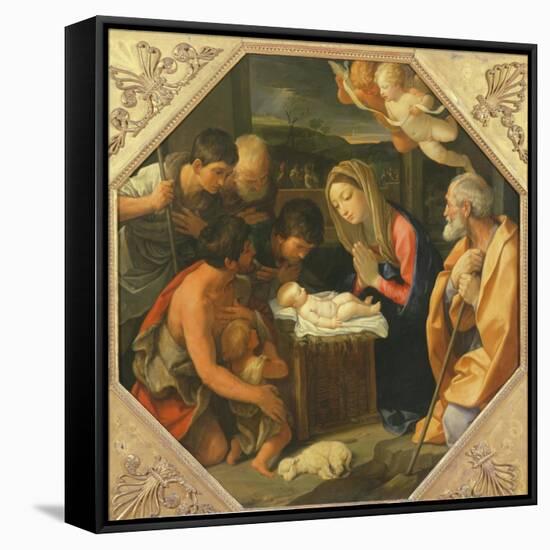 The Adoration of the Shepherds-Guido Reni-Framed Stretched Canvas