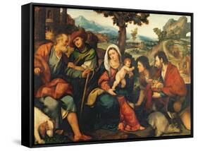 The Adoration of the Shepherds-Jacopo Palma-Framed Stretched Canvas