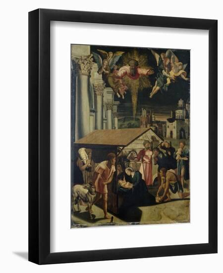 The Adoration of the Shepherds-Lambert Lombard-Framed Giclee Print