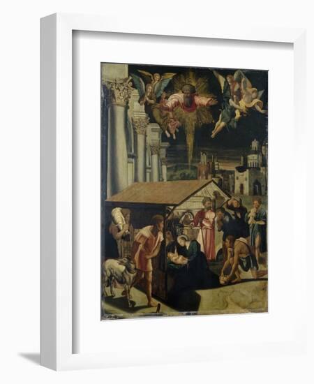 The Adoration of the Shepherds-Lambert Lombard-Framed Giclee Print