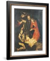 The Adoration of the Shepherds-Luca Cambiaso-Framed Giclee Print