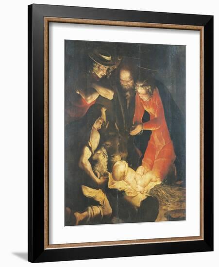 The Adoration of the Shepherds-Luca Cambiaso-Framed Giclee Print