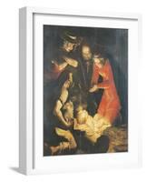 The Adoration of the Shepherds-Luca Cambiaso-Framed Giclee Print