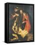 The Adoration of the Shepherds-Luca Cambiaso-Framed Stretched Canvas