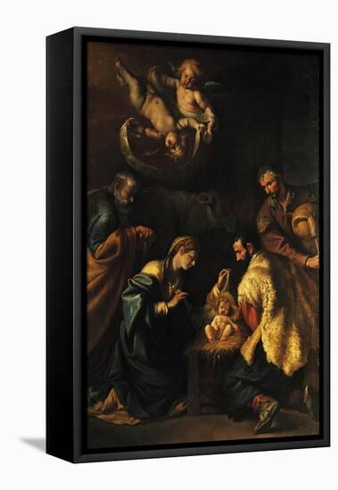 The Adoration of the Shepherds-Cesare Fracanzano-Framed Stretched Canvas