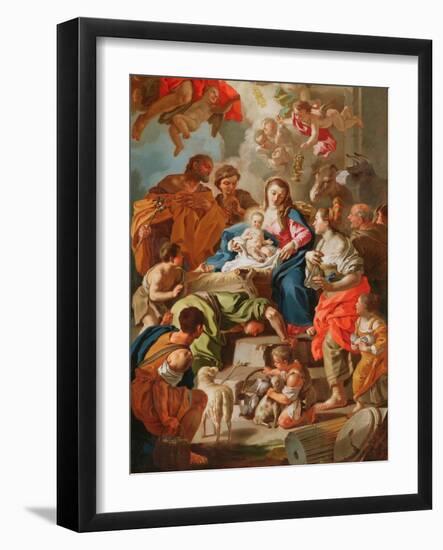 The Adoration of the Shepherds-Francesco de Mura-Framed Giclee Print