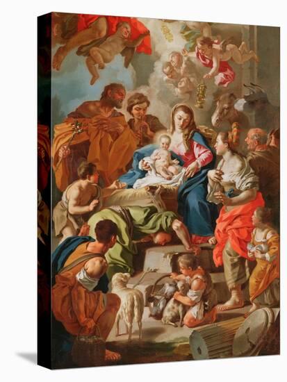 The Adoration of the Shepherds-Francesco de Mura-Stretched Canvas