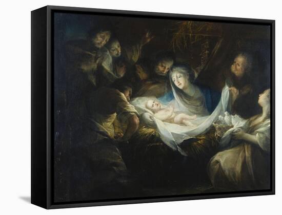 The Adoration of the Shepherds-Valerio Castello-Framed Stretched Canvas