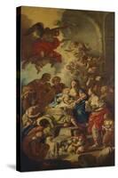 The Adoration of the Shepherds-Francesco de Mura-Stretched Canvas