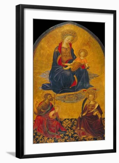 The Adoration of the Virgin and Child by Saint John the Baptist and Saint Catherine-Gherardo Starnina-Framed Giclee Print