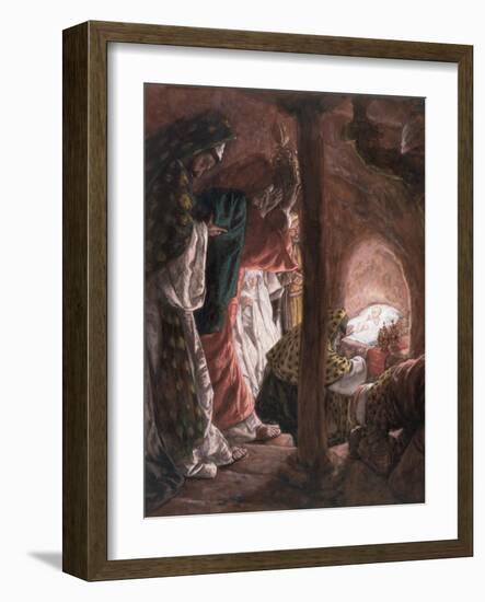 The Adoration of the Wise Men, Illustration for 'The Life of Christ', C.1886-94-James Tissot-Framed Giclee Print