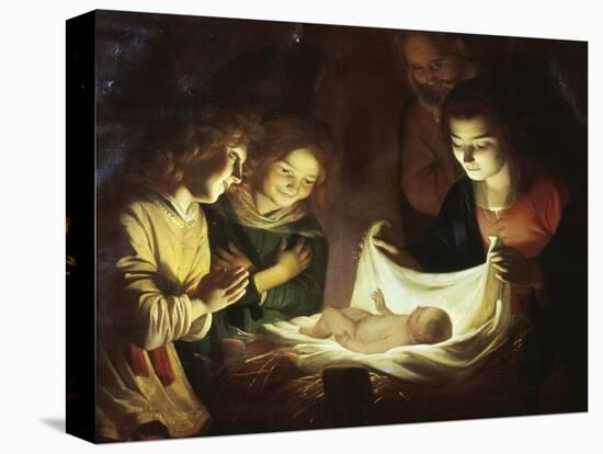 The Adoration-Gerrit van Honthorst-Stretched Canvas