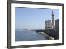 The Adriatic Sea, Harbour Wall and Cathedral of St. Nicholas the Pilgrim (San Nicola Pellegrino)-Stuart Forster-Framed Photographic Print