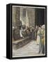 The Adulterous Woman - Christ Writing Upon the Ground-James Tissot-Framed Stretched Canvas