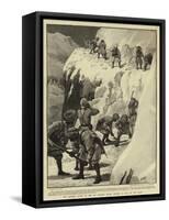 The Advance Guard of the 4th Kashmir Rifles Cutting a Road in the Snow-Henry Marriott Paget-Framed Stretched Canvas