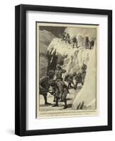 The Advance Guard of the 4th Kashmir Rifles Cutting a Road in the Snow-Henry Marriott Paget-Framed Giclee Print