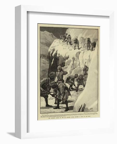 The Advance Guard of the 4th Kashmir Rifles Cutting a Road in the Snow-Henry Marriott Paget-Framed Giclee Print