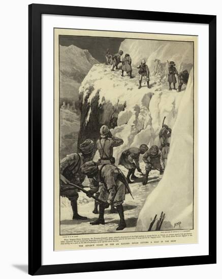 The Advance Guard of the 4th Kashmir Rifles Cutting a Road in the Snow-Henry Marriott Paget-Framed Giclee Print