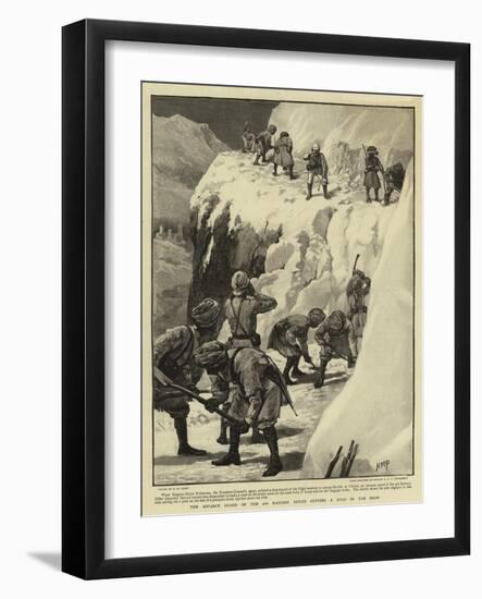 The Advance Guard of the 4th Kashmir Rifles Cutting a Road in the Snow-Henry Marriott Paget-Framed Giclee Print