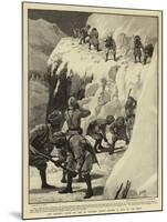 The Advance Guard of the 4th Kashmir Rifles Cutting a Road in the Snow-Henry Marriott Paget-Mounted Giclee Print