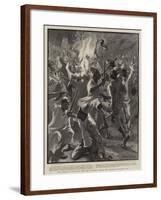 The Advance in the Soudan, Camp Life in Merawi, Dancing the Dilluka on Dongola Day-Sydney Prior Hall-Framed Giclee Print