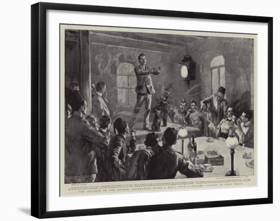 The Advance in the Soudan, Recreation after a Day's Work, a Smoking Concert at Wady Halfa-null-Framed Giclee Print