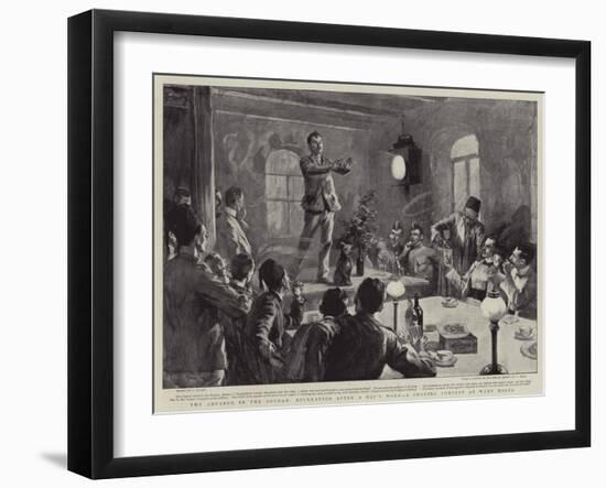 The Advance in the Soudan, Recreation after a Day's Work, a Smoking Concert at Wady Halfa-null-Framed Giclee Print