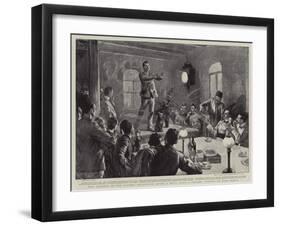 The Advance in the Soudan, Recreation after a Day's Work, a Smoking Concert at Wady Halfa-null-Framed Giclee Print