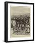 The Advance in the Soudan, the 9th Soudanese Welcoming the Camerons on their Arrival at Berber-Frank Dadd-Framed Giclee Print