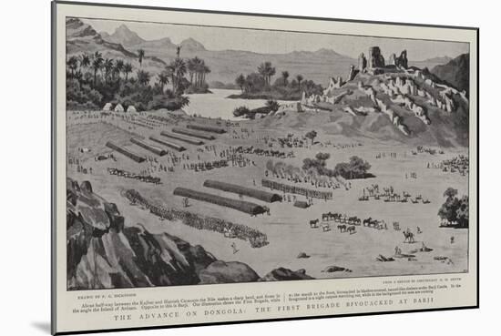 The Advance of Dongola, the First Brigade Bivouacked at Barji-null-Mounted Giclee Print