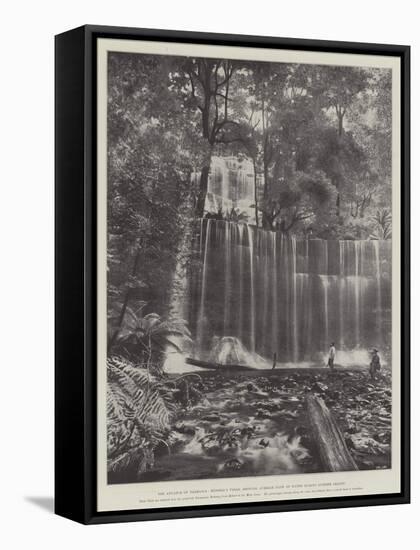 The Advance of Tasmania, Russell's Falls, Showing Average Flow of Water During Summer Season-null-Framed Stretched Canvas